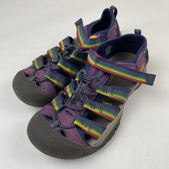 Keen Newport H2 Sandals Kids 5 Adjustable Rainbow Sport Shoes Closed Toe - Picture 3 of 11